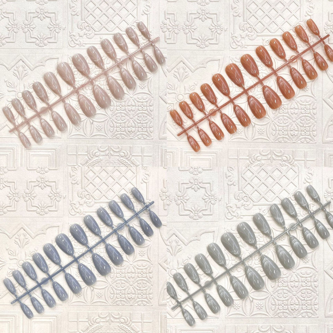 Glossy Elegant Almond-Shaped Press-On Nails Stornfield