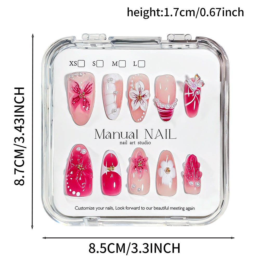 Decorative Floral Press-On Nail Art Collection Stornfield