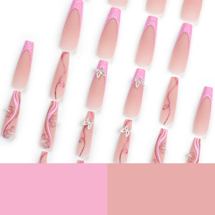 Exquisite Fingernails with Glitter and Decorative Elements Stornfield