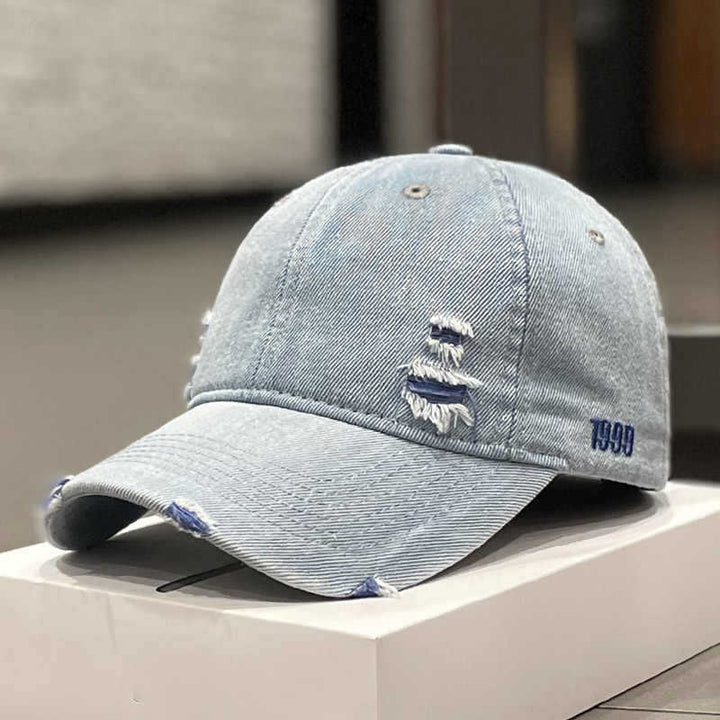 Unisex Distressed Denim Baseball Cap Stornfield