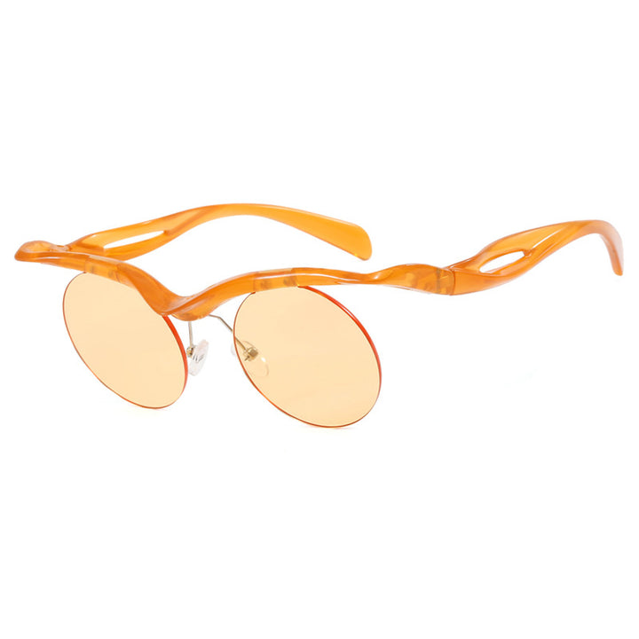 Women's futuristic sunglasses with curved frame and polarized lenses Stornfield