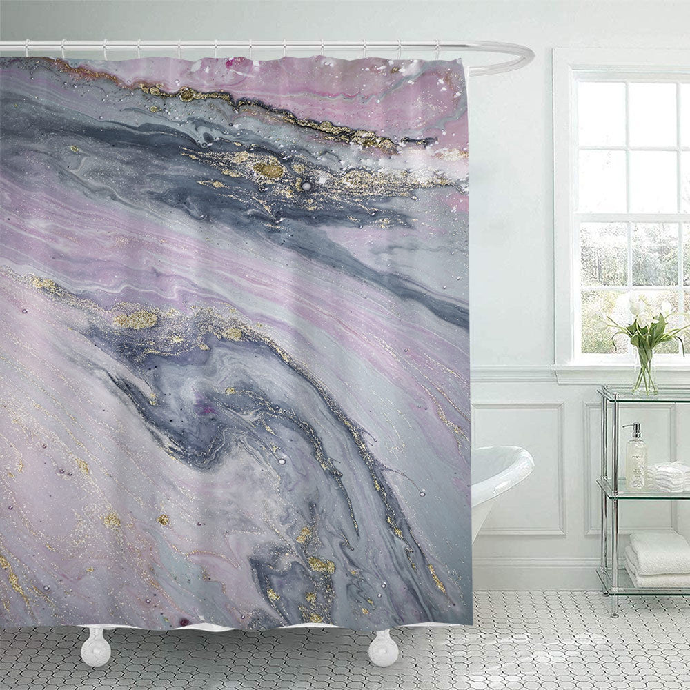 Artistic Marble Print Shower Curtain Stornfield