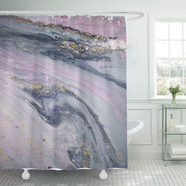 Artistic Marble Print Shower Curtain Stornfield