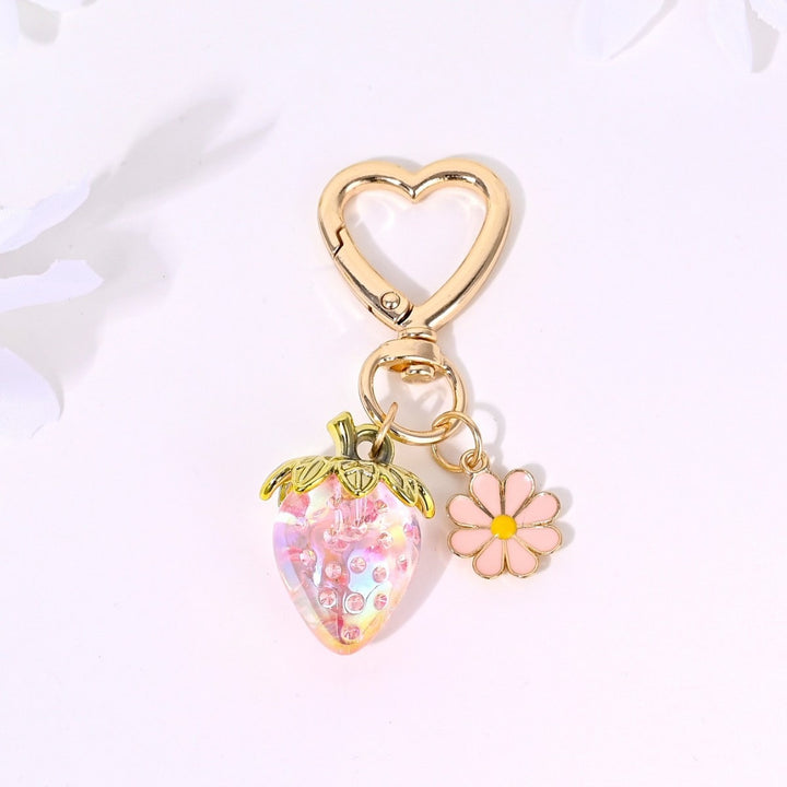 Keychain with Fruity Strawberry Design Stornfield