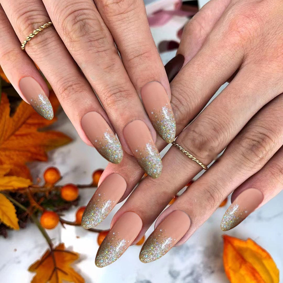 Glittery Press-On Nails Set Stornfield
