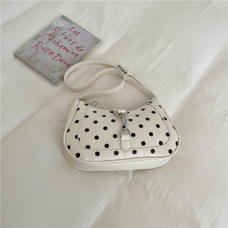 Stylish Polka Dot Crossbody Handbag