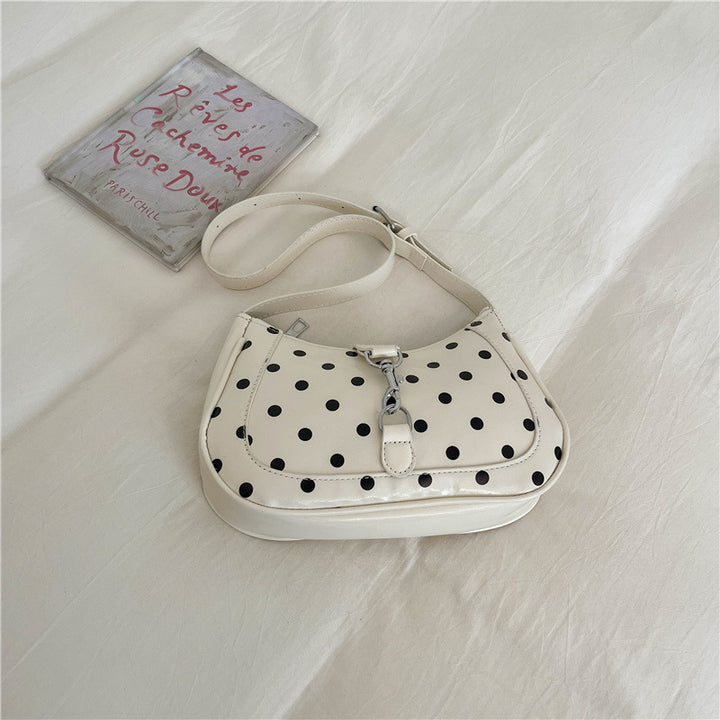 Stylish Polka Dot Crossbody Handbag
