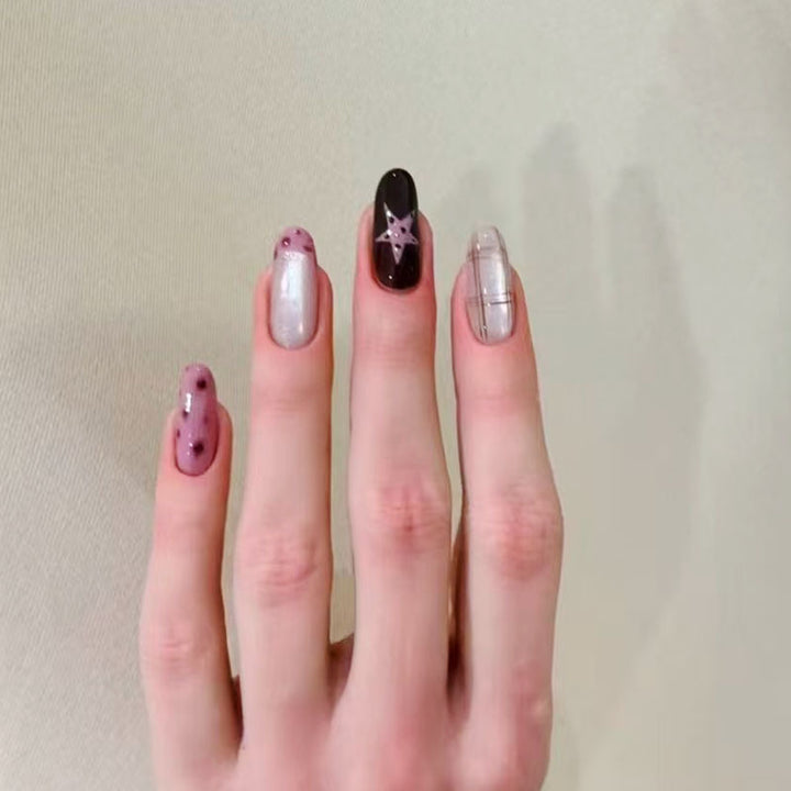 Whimsical Bunny-Themed Press-On Nail Art Set Stornfield