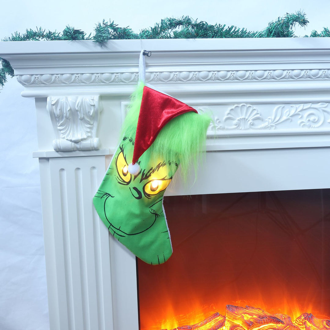 Funny Christmas stocking in Grinch design