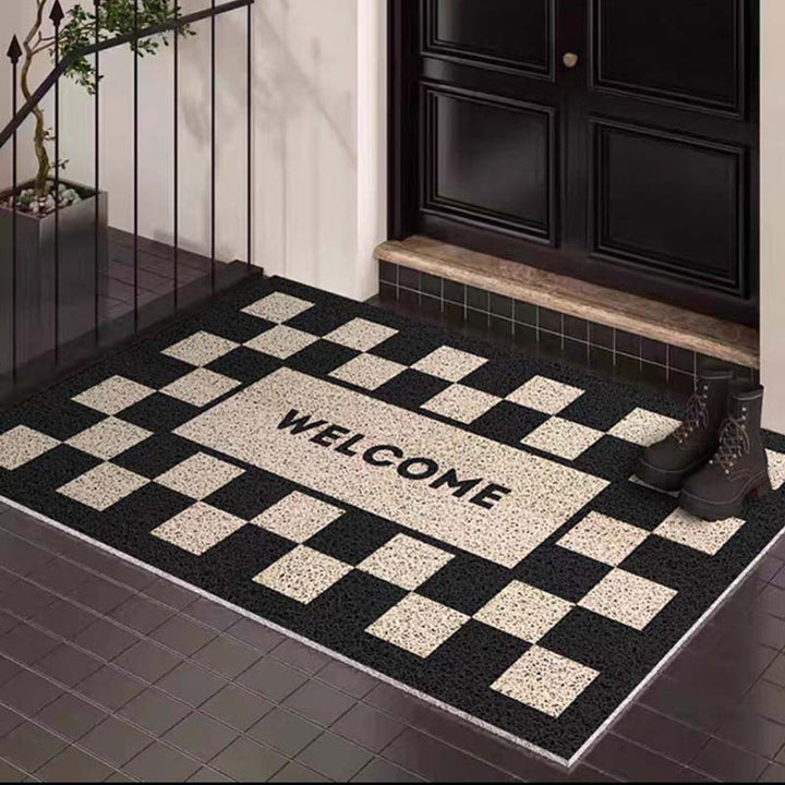 Decorative Checkered Entrance Mat