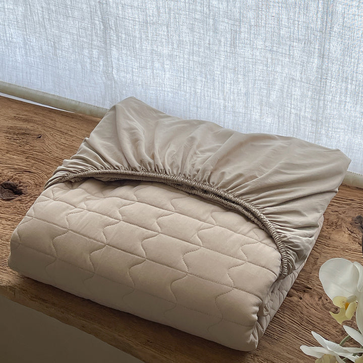 Quilted Fitted Mattress Protector and Pillow Cover Set