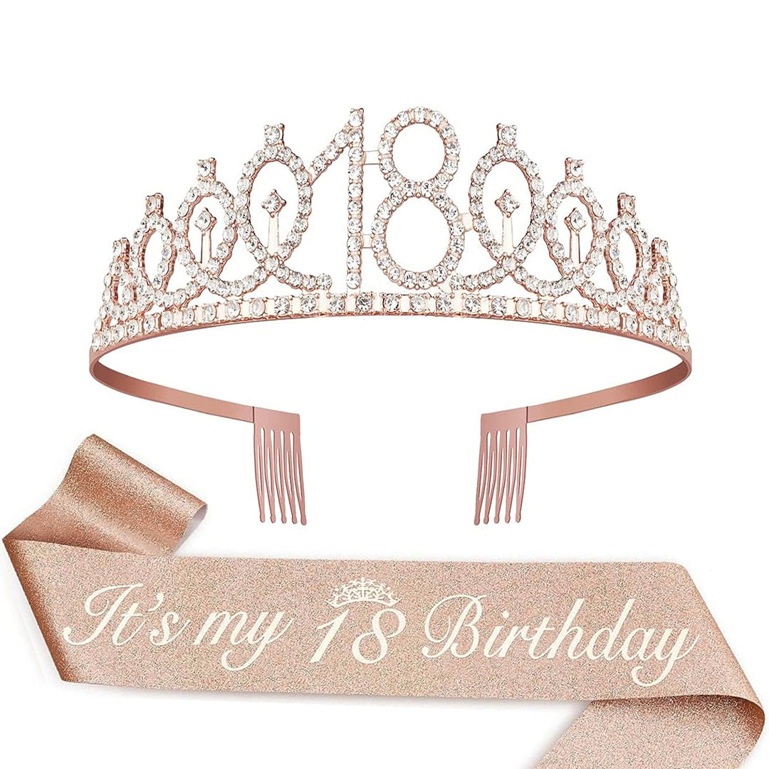Ladies Crystal Princess Crown with 30 & Fabulous lettering Stornfield