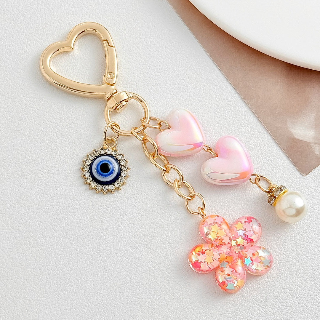Playful keychain with hearts and flower motif Stornfield