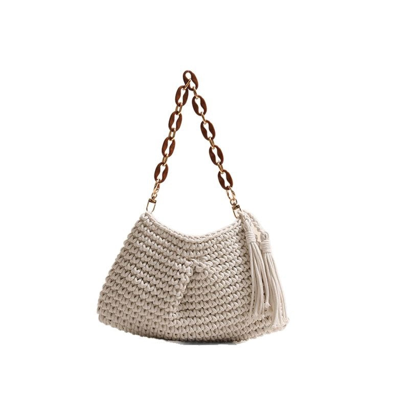 Handcrafted macrame bag with fashionable fringes Stornfield