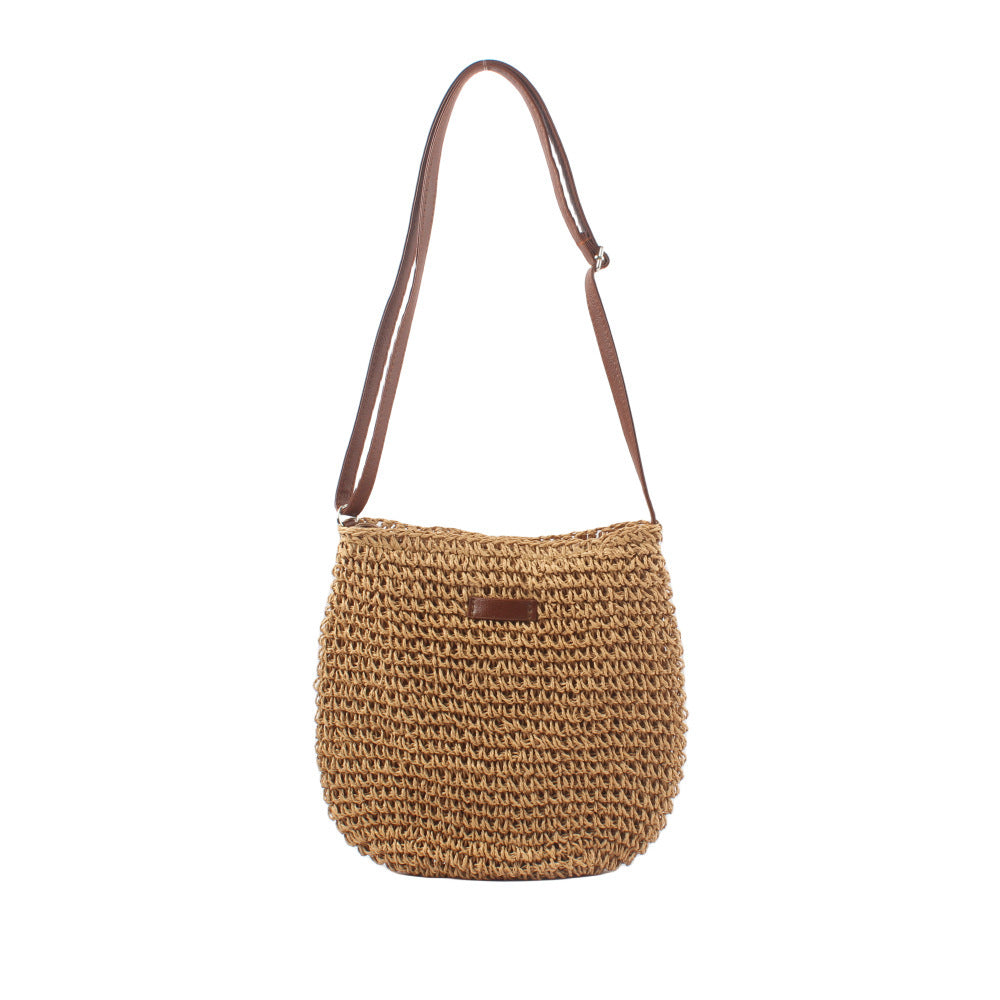 Shoulder bag made of handwoven natural material with adjustable shoulder strap Stornfield