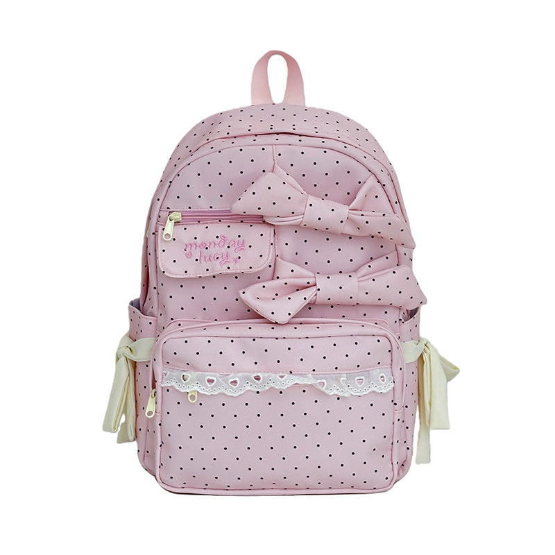 Cute Bow-Embellished School Backpack Stornfield
