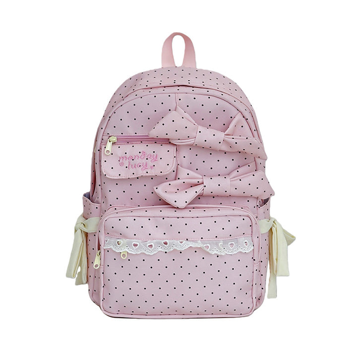 Cute Bow-Embellished School Backpack Stornfield