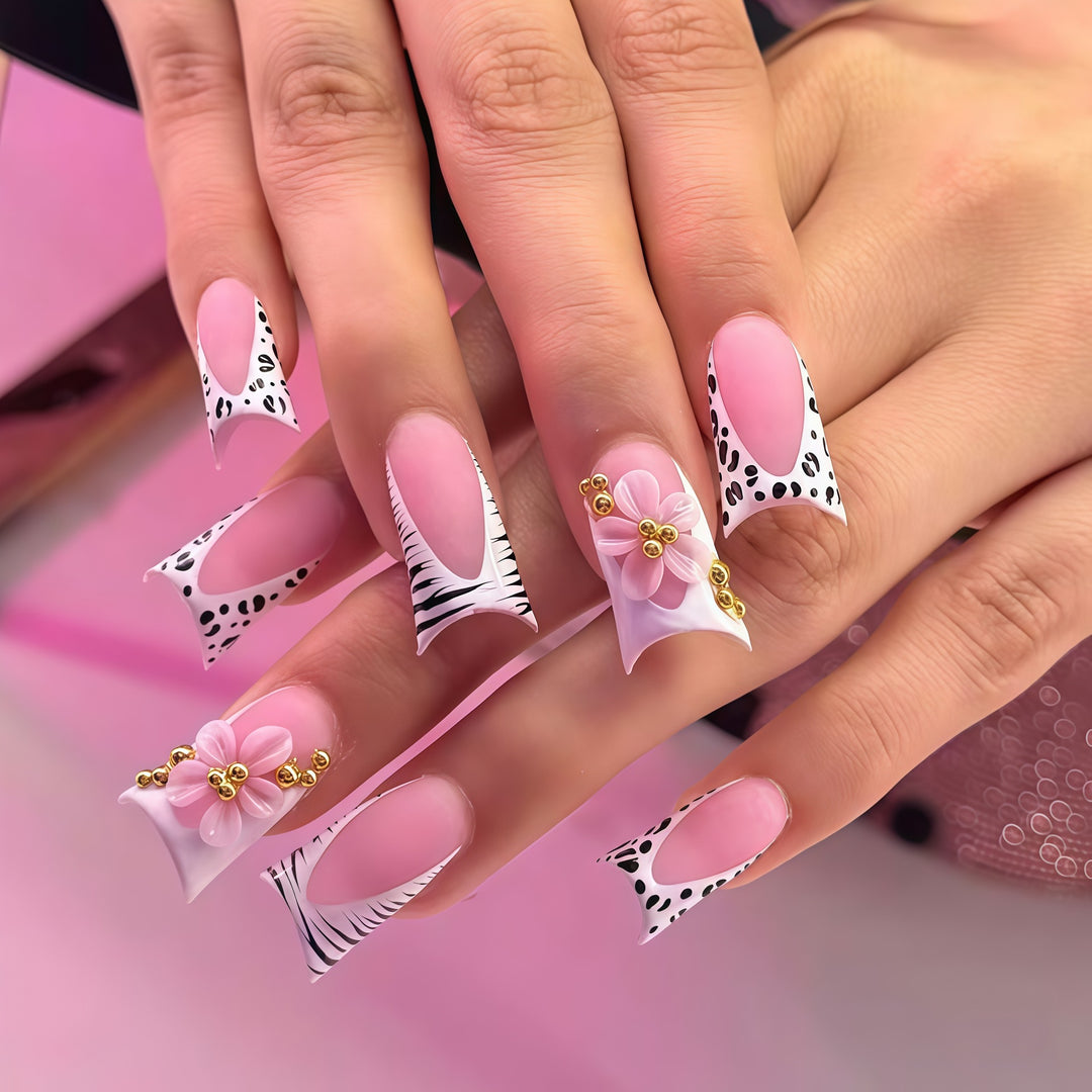 Floral Glam Press-On Nail Extensions Stornfield
