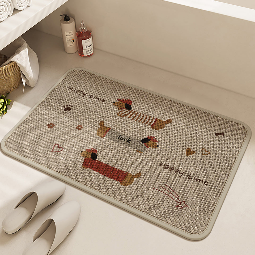 Dog-Themed Bathroom Rug