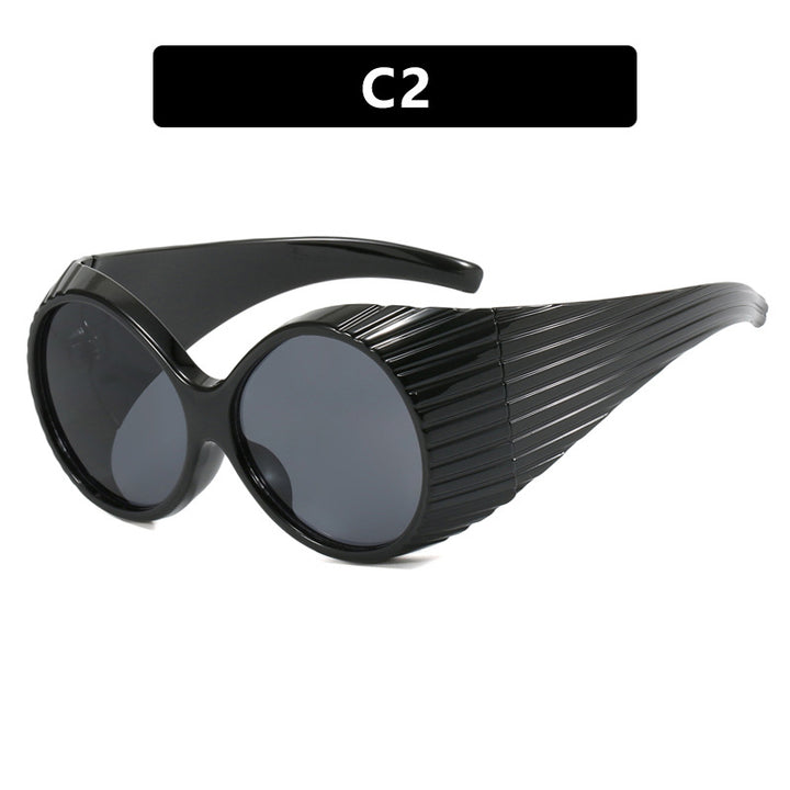 Women's extravagant sunglasses with curved frame Stornfield