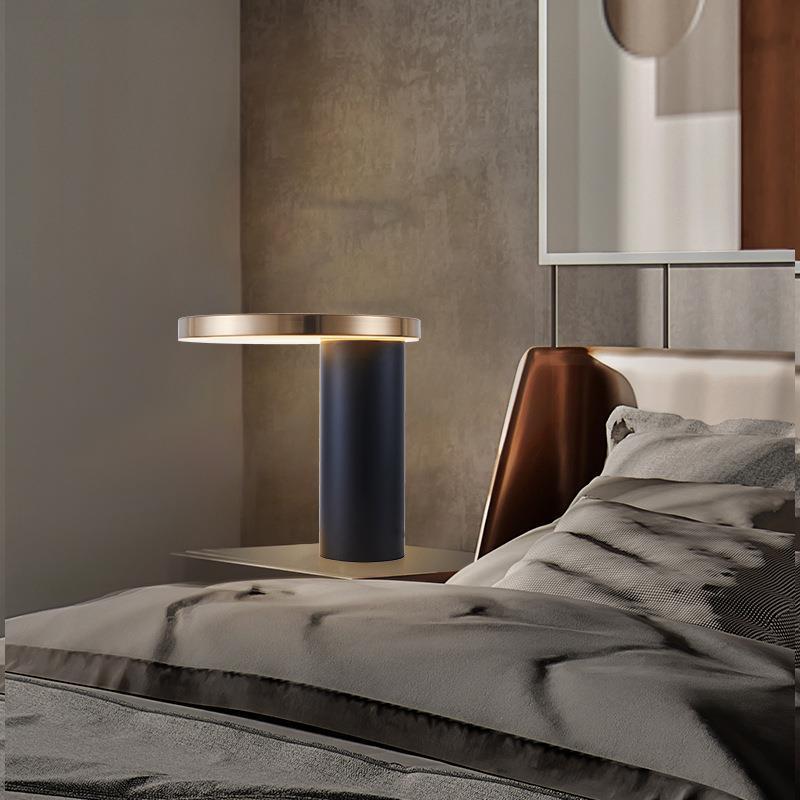 Minimalist Table Lamp with Metallic Accent