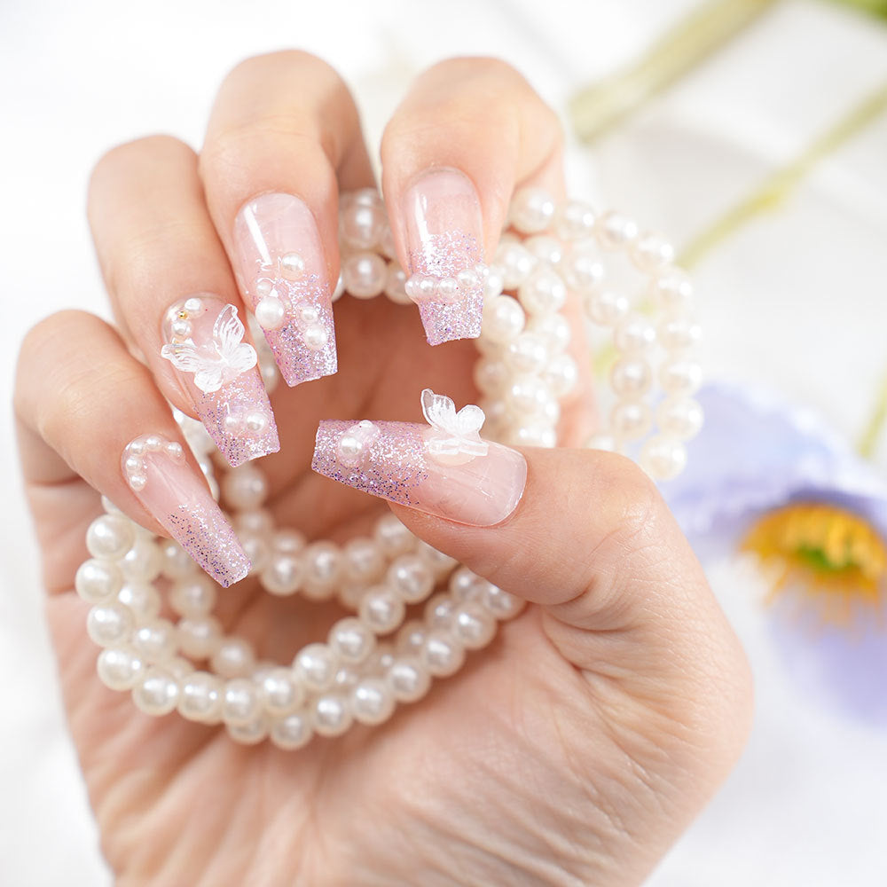 Decorative Nail Art Set with Butterfly Accents Stornfield