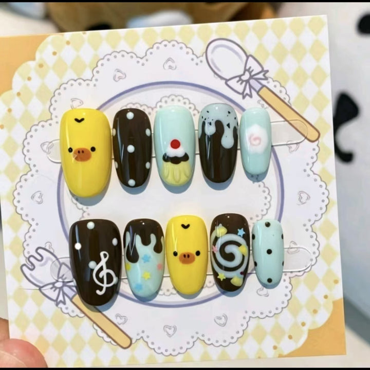 Creative Cartoon Press-On Nail Art Stornfield