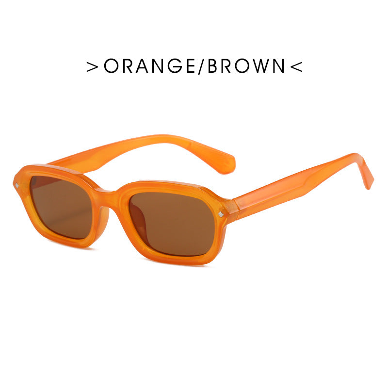 Ladies trendy rectangular sunglasses with completely transparent frame and UV protection Stornfield