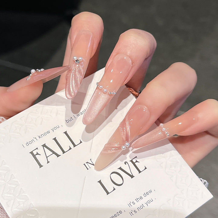 Elegant 3D Decorative Press-On Nail Extensions Stornfield