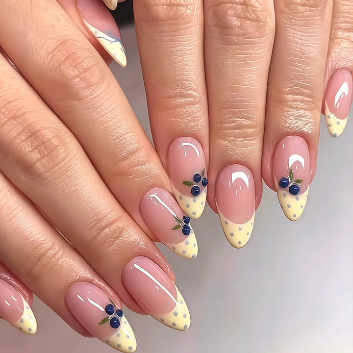 Artistic Floral Accent Press-On Nails Stornfield