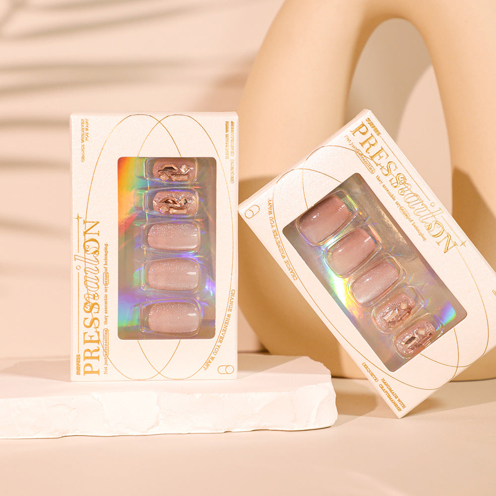 Elegant Nail Art with Shiny Accents Stornfield