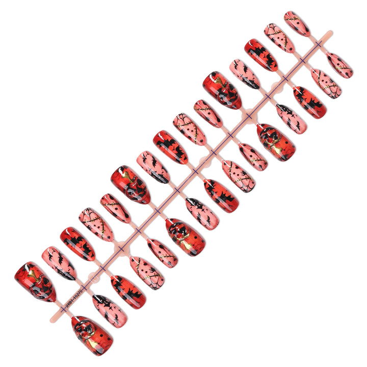 Acrylic nail set with creative Halloween motifs Stornfield