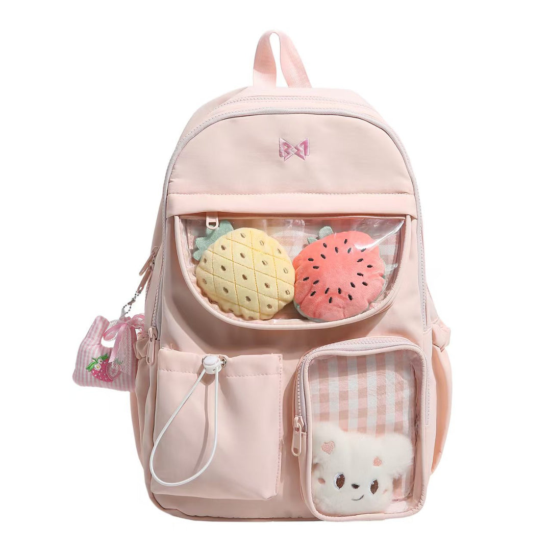 Backpack with Transparent Extra Compartments and Stylish Design Stornfield