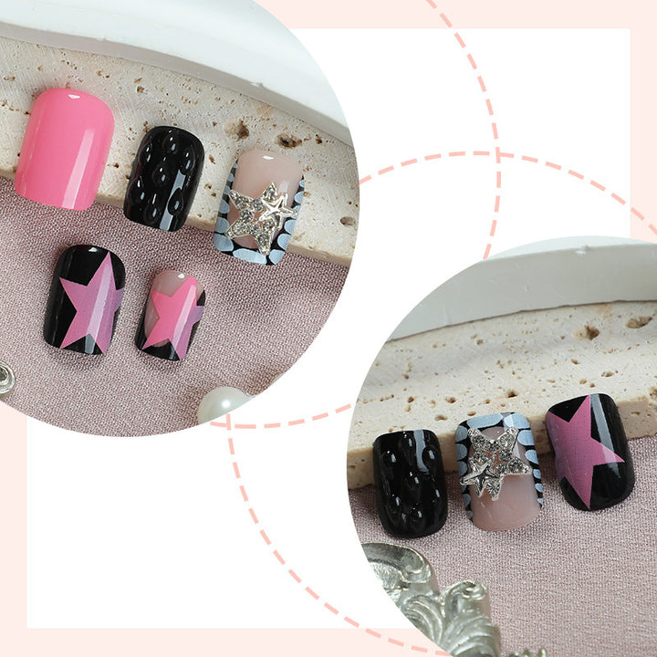 Artificial nail set with colorful design and creative details Stornfield