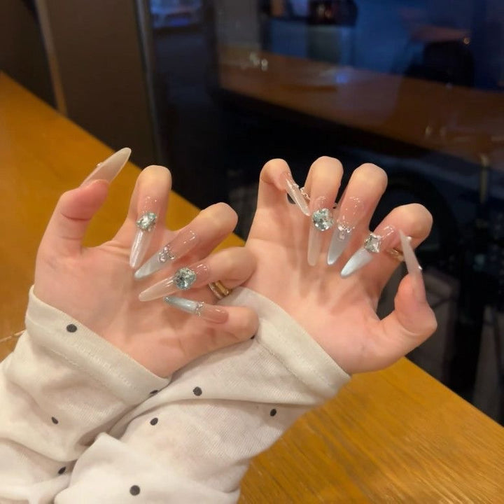 Glossy Natural Finish Press-On Nail Set