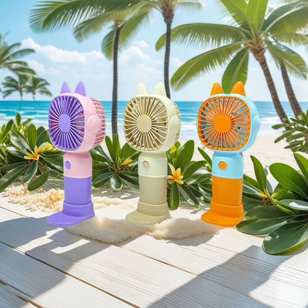 Women Portable Hand Fan with Cat Ears and USB Connection Stornfield
