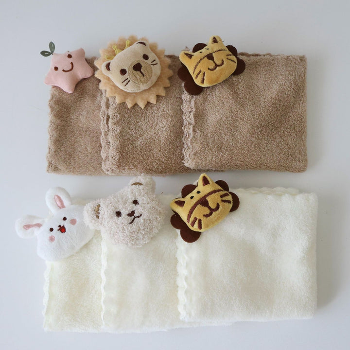 Plush Mouse Hooded Baby Bath Towel with Hanging Loop