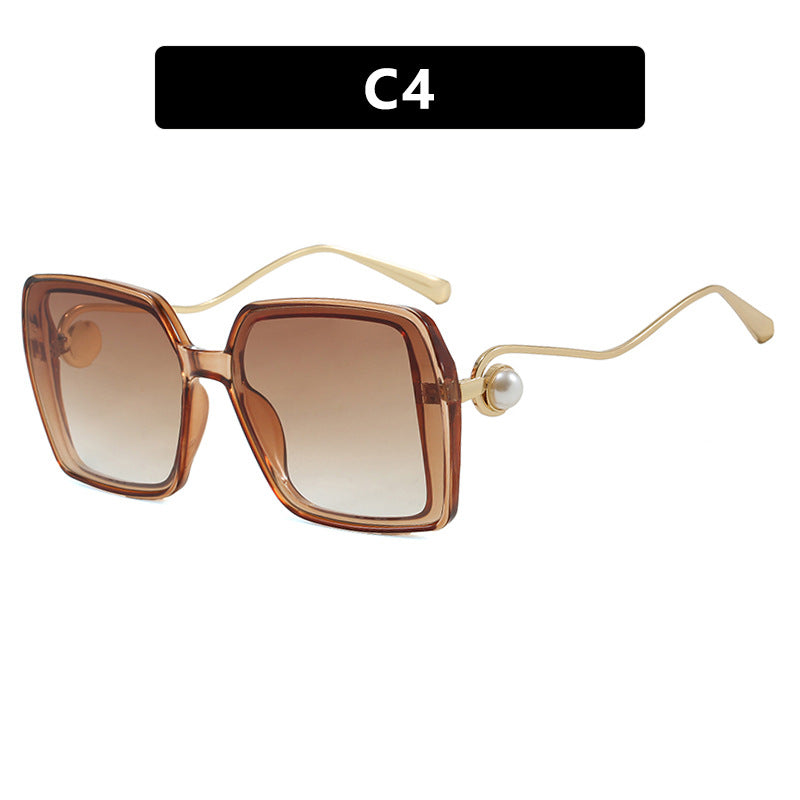 Women's fashionable square glasses with elegant metal frame and unique accents Stornfield