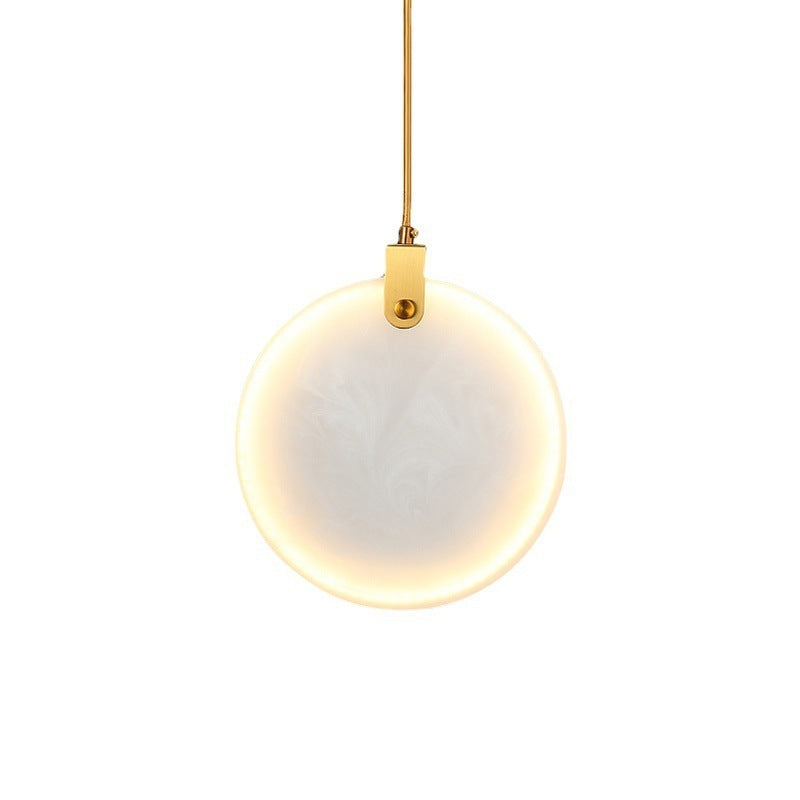 Elegant Marble Circle Pendant Light