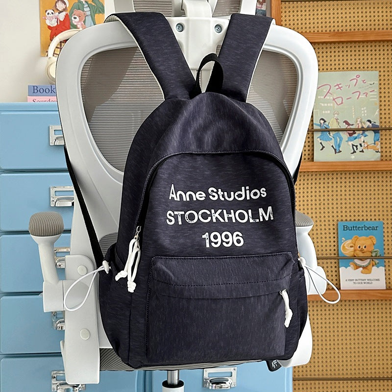 Casual Lightweight Backpack with Cute Plush Charm Stornfield