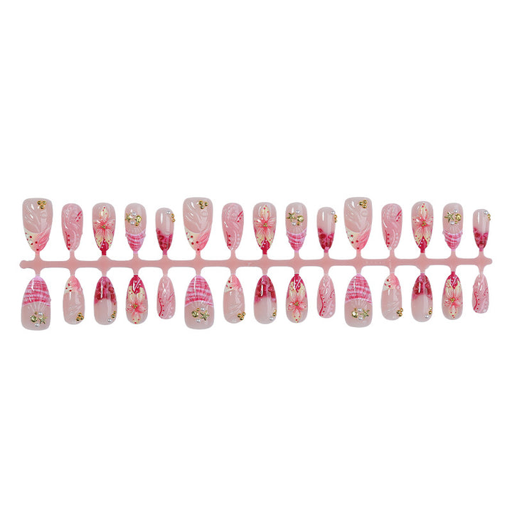 Decorative Flower Press-On Nails Stornfield