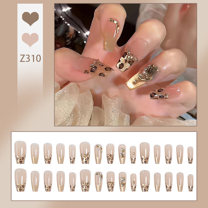 Acrylic nail set with glamorous 3D decorations Stornfield