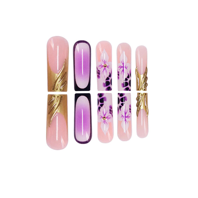 Floral Acrylic Nail Art Extensions Stornfield