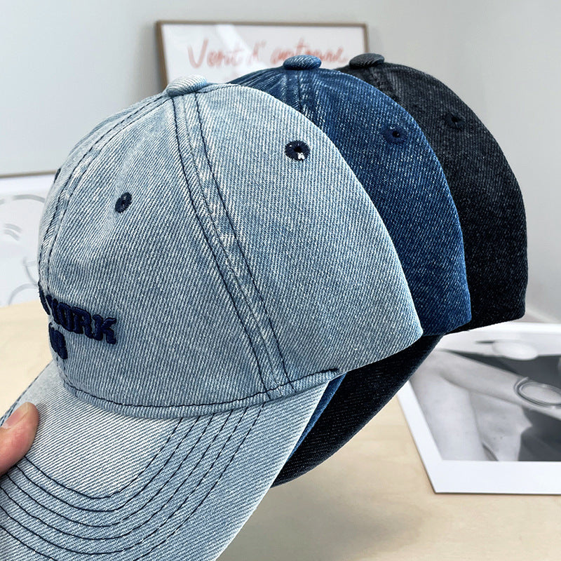 Men's Distressed Denim Baseball Cap Stornfield