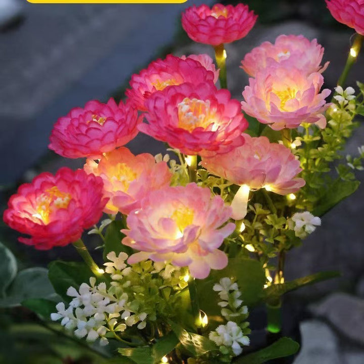 Solar-Powered Lifelike Bloom Garden Stake With Multi-Head LED Cluster And Waterproof Dusk-To-Dawn Sensor Stornfield
