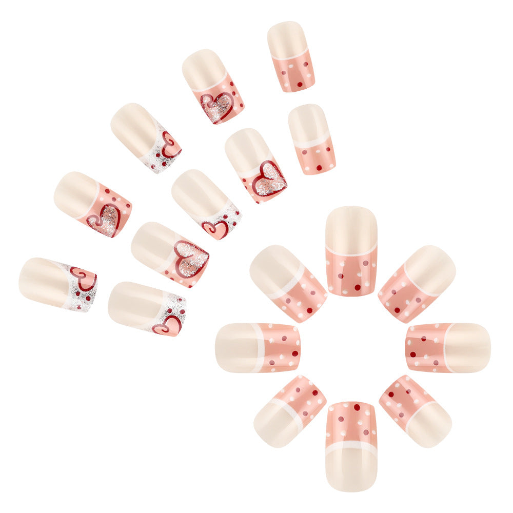 Heart-Inspired Press-On Nail Art Stornfield