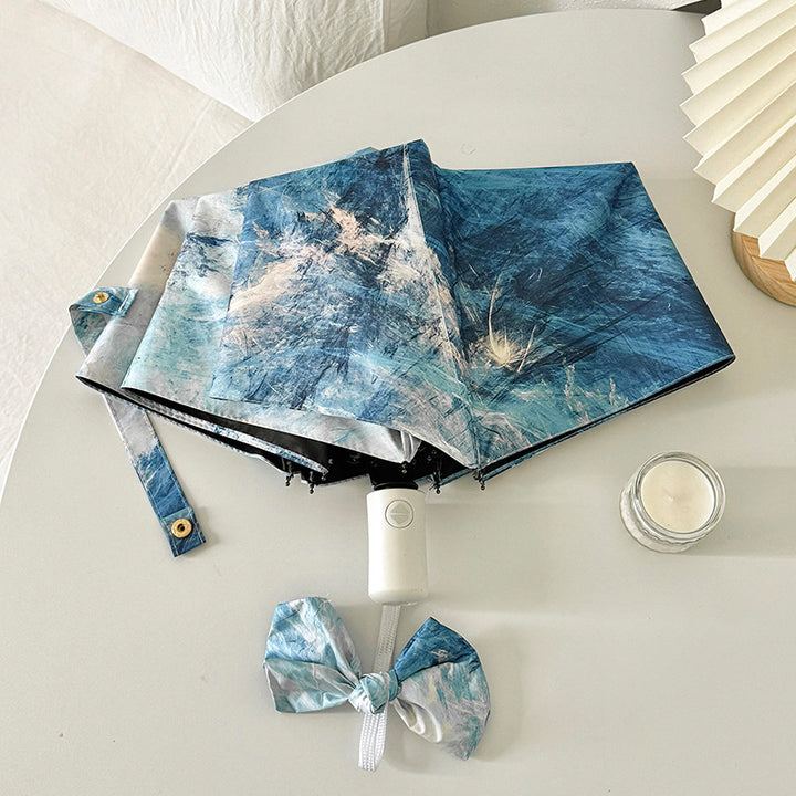 Ladies elegant folding umbrella with unique marble pattern Stornfield