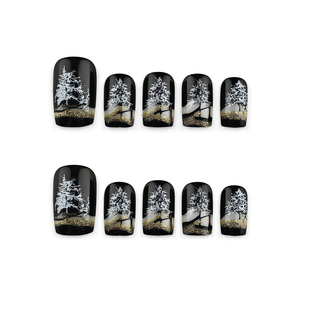 Artificial nails in elegant winter forest design Stornfield