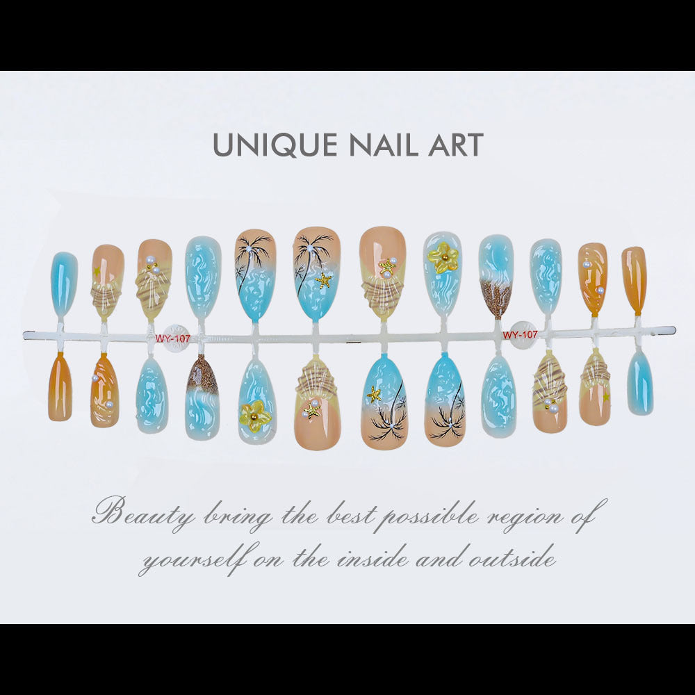 Artistic Floral-Inspired Press-On Nails Stornfield