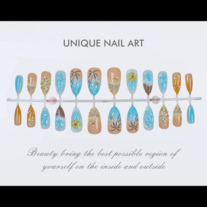 Artistic Floral-Inspired Press-On Nails Stornfield